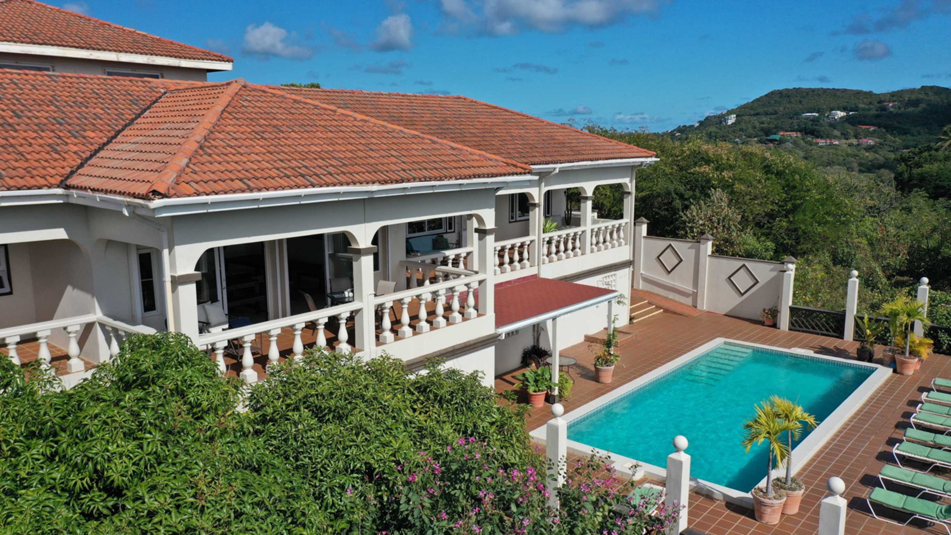 st lucia real estate Ocean View Villa Cap Estate outside