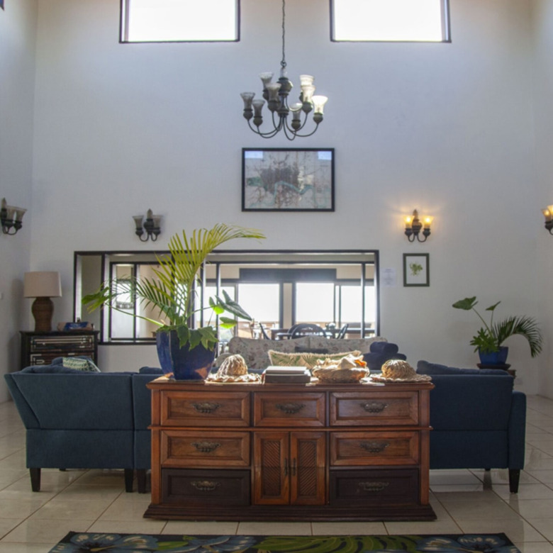 st lucia real estate Ocean View Villa Cap Estate open area
