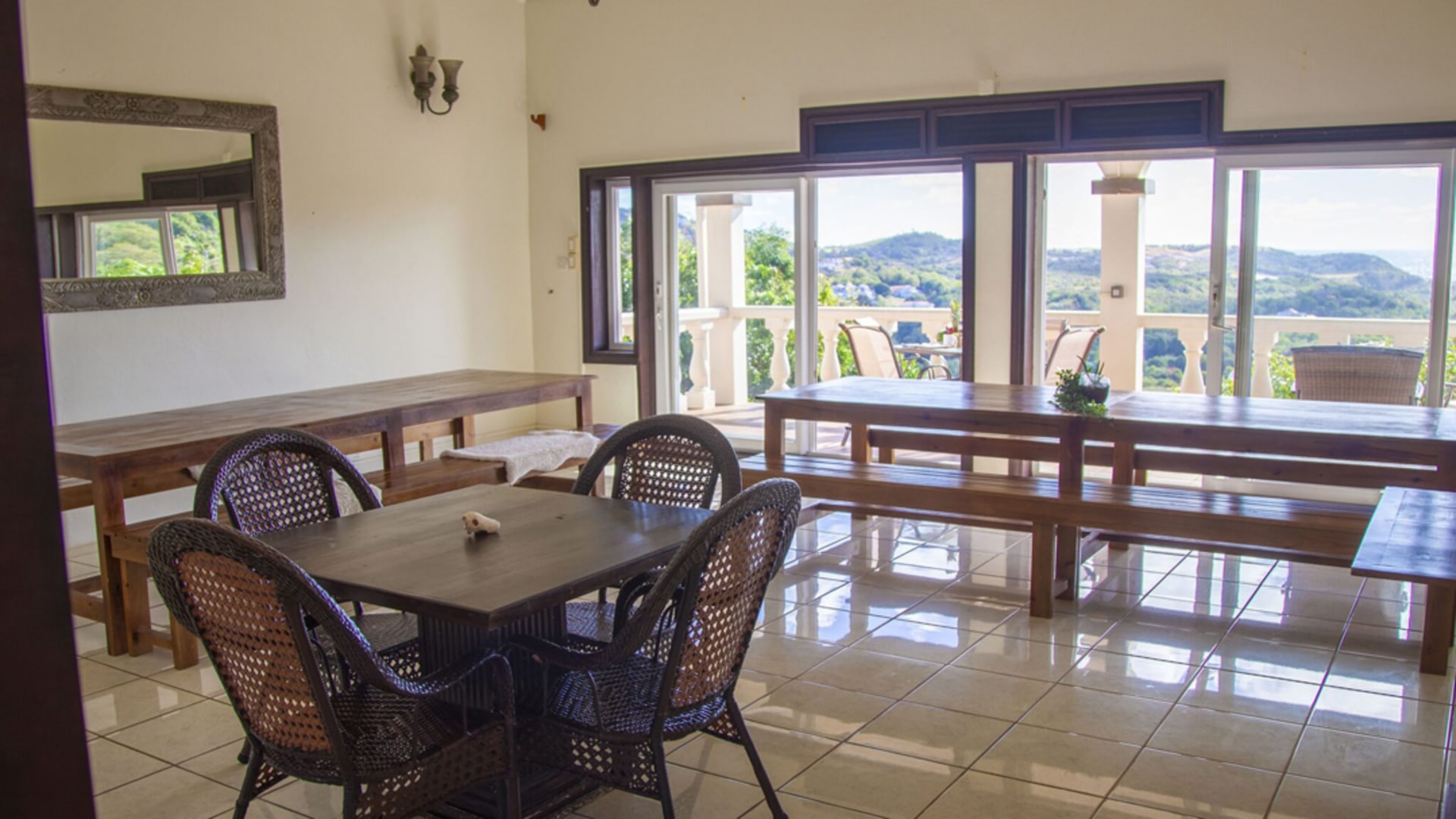 st lucia real estate Ocean View Villa Cap Estate table and chairs