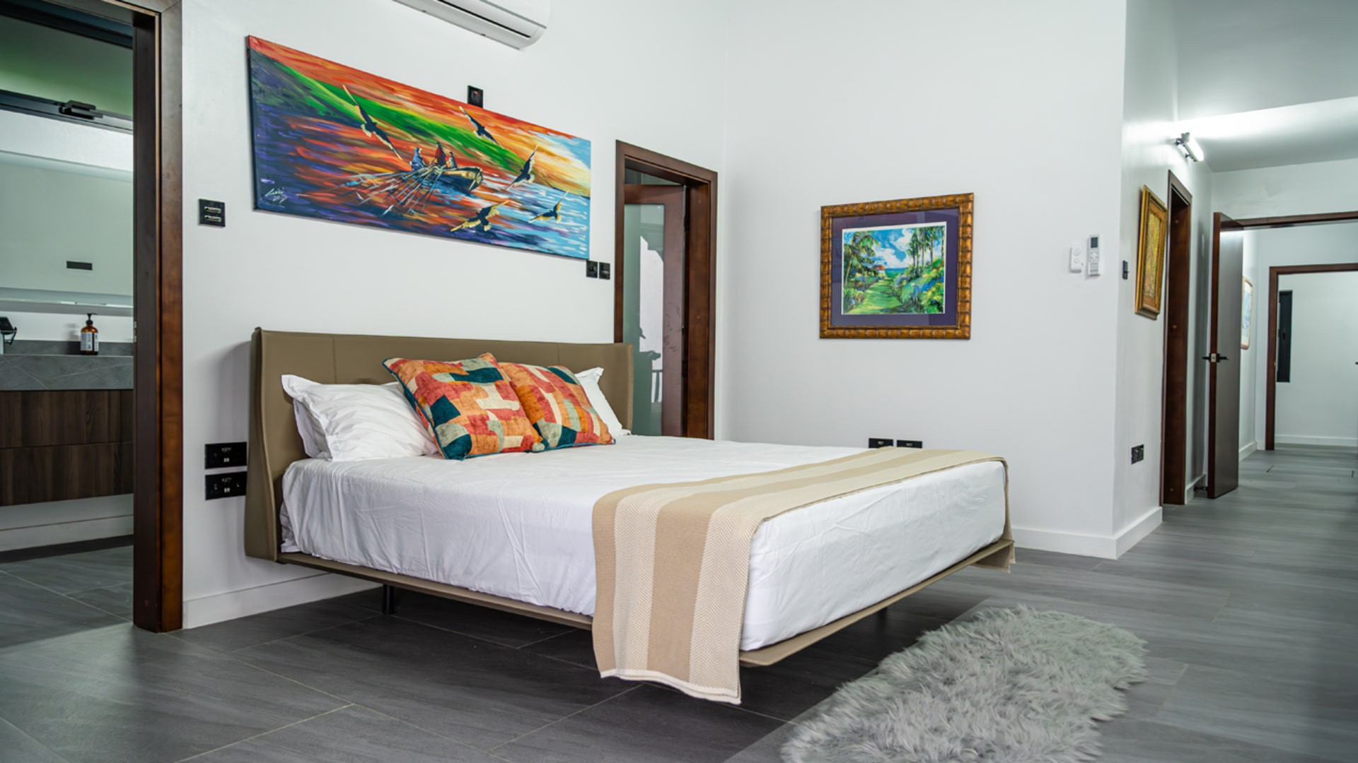 house and land in st lucia white bed