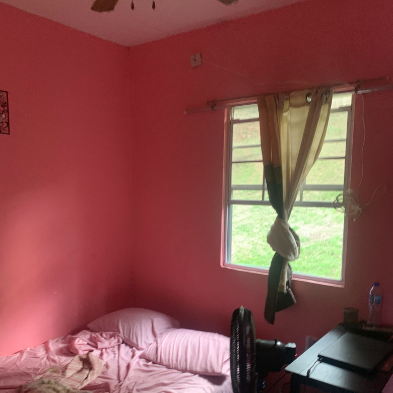 St Lucia real estate House for Sale in Bois D'Orange pink bed