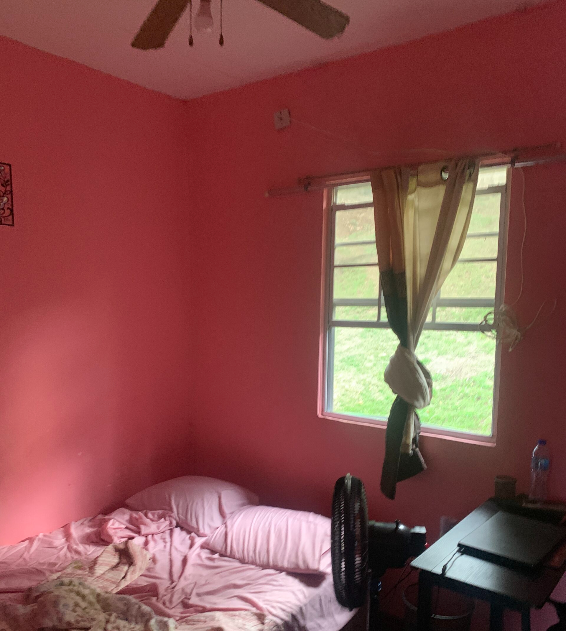 St Lucia real estate House for Sale in Bois D'Orange pink bed