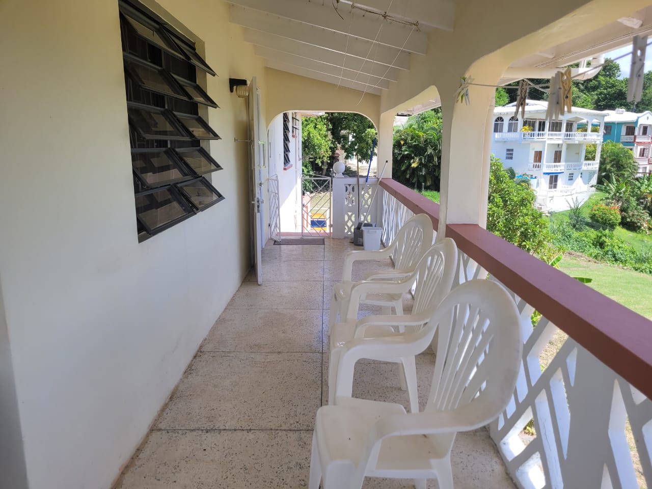 st lucia real estate 3 Bedroom House Close to Gablewoods For Rent balcony