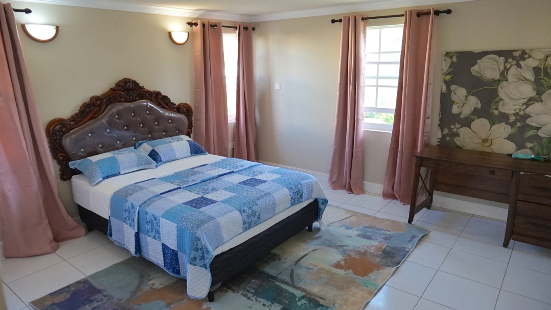 St lucia real estate ARONVALE STANDALONE HOME rental curtains