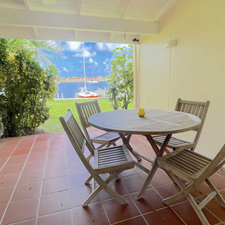 Bayview Townhouse For Sale in Rodney Bay St Lucia real estate patio