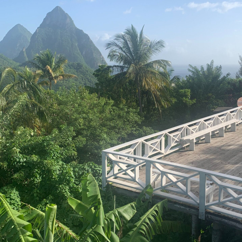 St lucia land for sale in soufriere piton view
