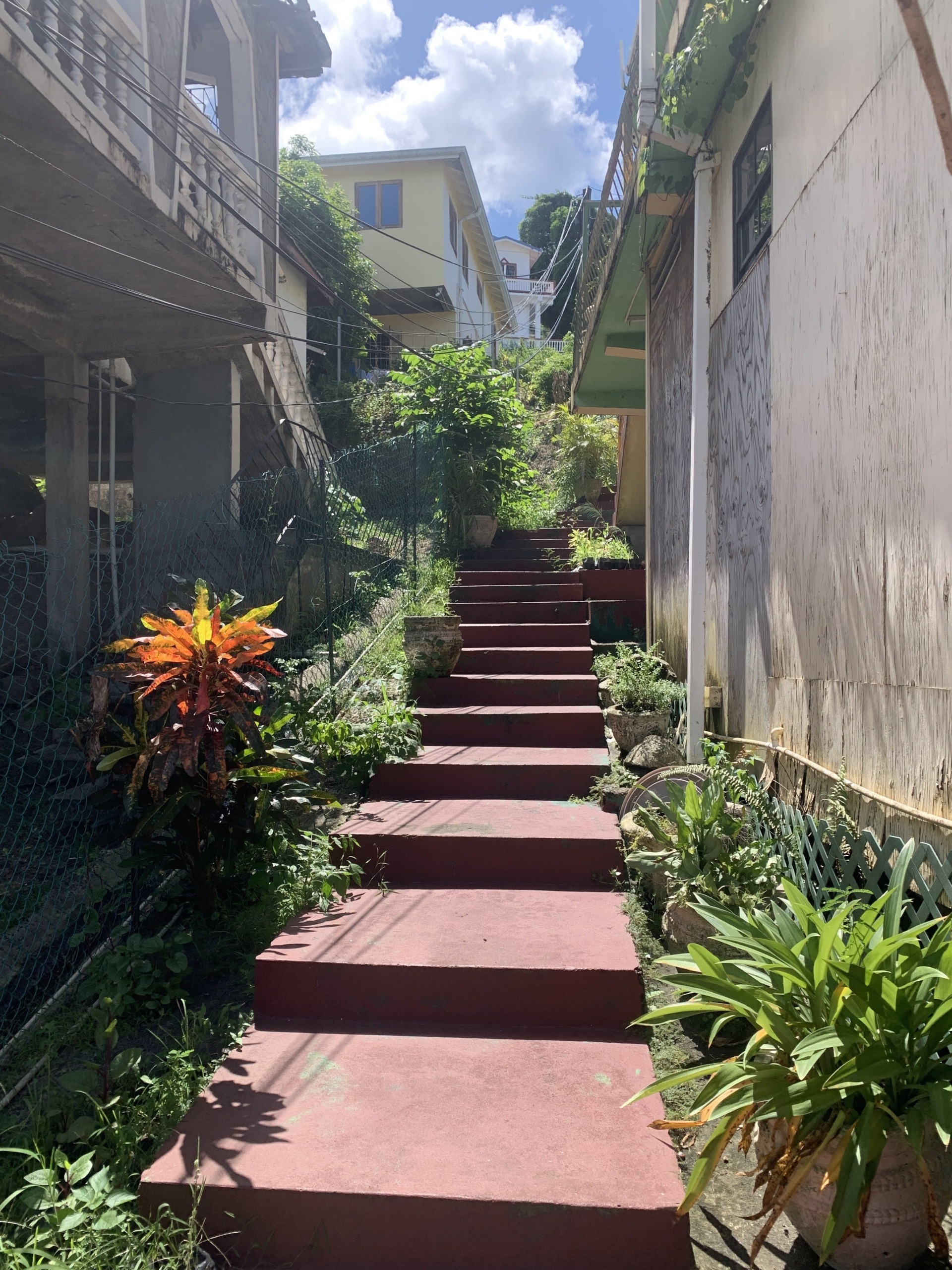 Guesthouse And Commercial Space For Sale in st lucia real estate entrance steps