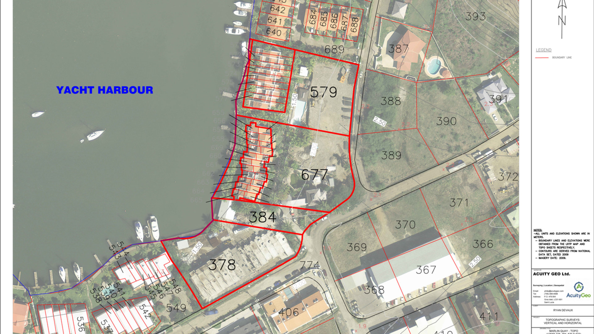 St Lucia Real Estate Rodney Marina Investment Property for sale survey plan