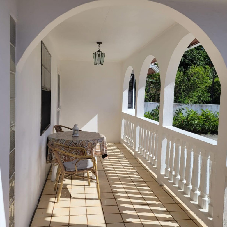 St Lucia real estate rental Fully Furnished 3 Bed House Bonneterre balcony