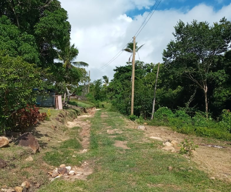 st lucia real estate Lots for Sale In Dugard Phase2 dirt road