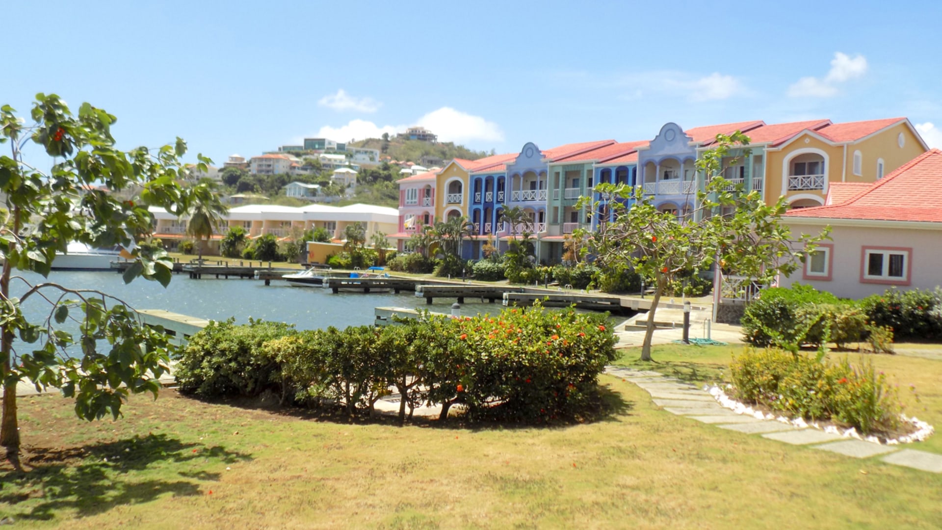 st lucia real estate The Harbour 11 Town House yard