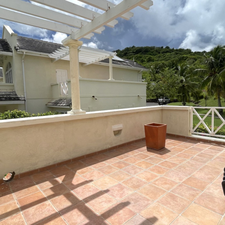 St Lucia real estate VILLAS ON THE GREEN 2 For Rent deck