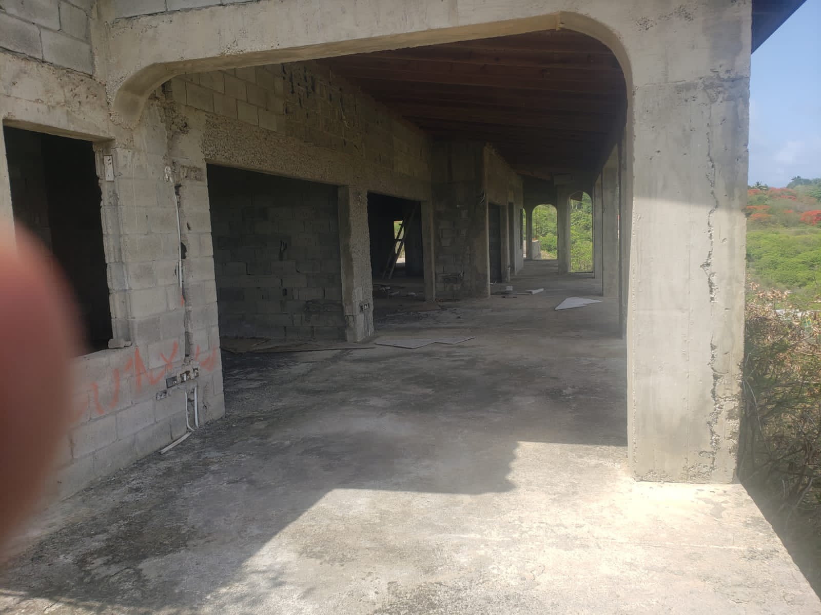 779cfa5b-4056-4883-b577-6f7844bad314 Unfinished Villa For Sale in Cap Estate st lucia varandah
