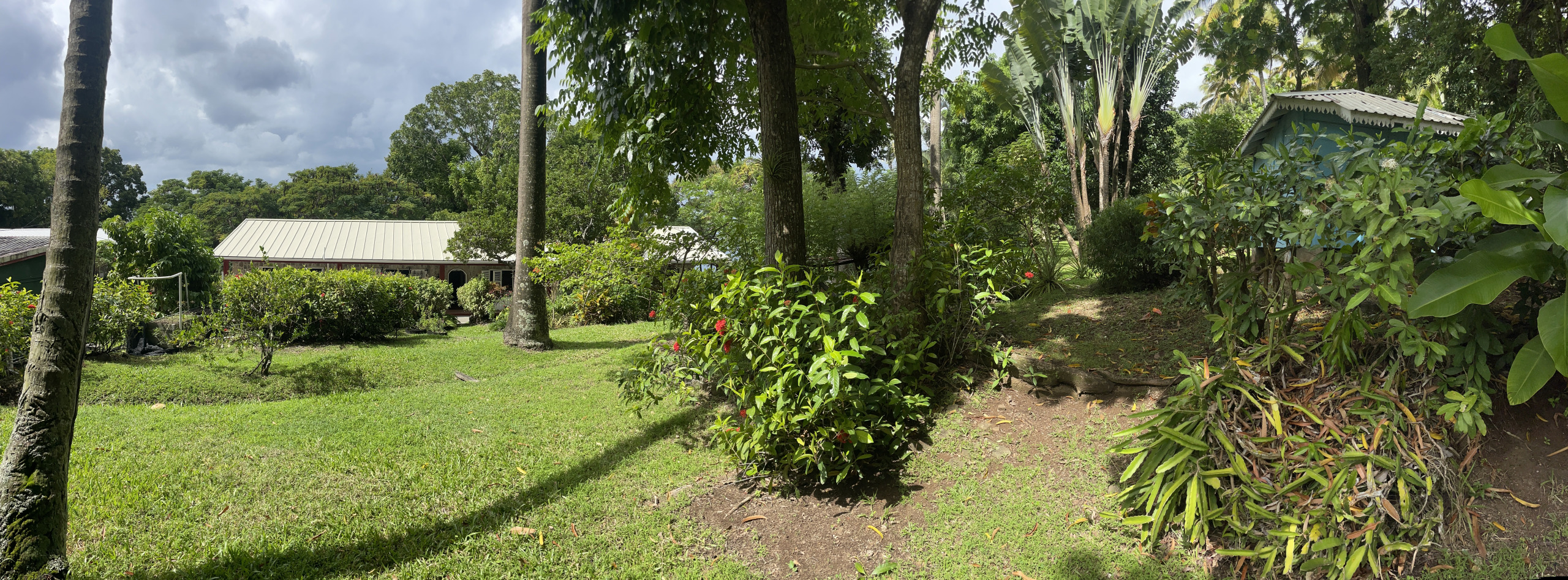 St Lucia Real estate villa for sale in soufriere entire yard