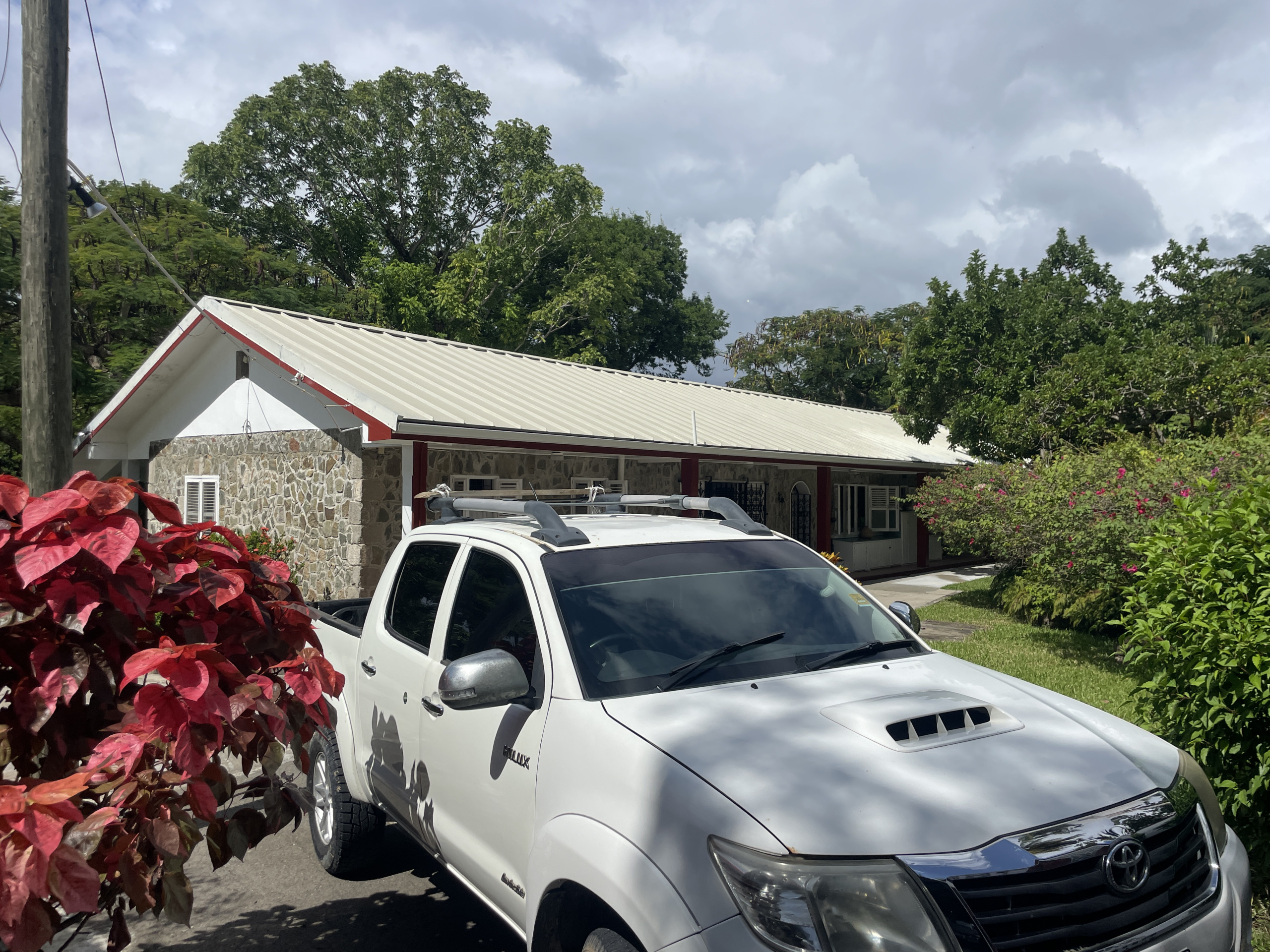 St Lucia Real estate villa for sale in soufriere parking