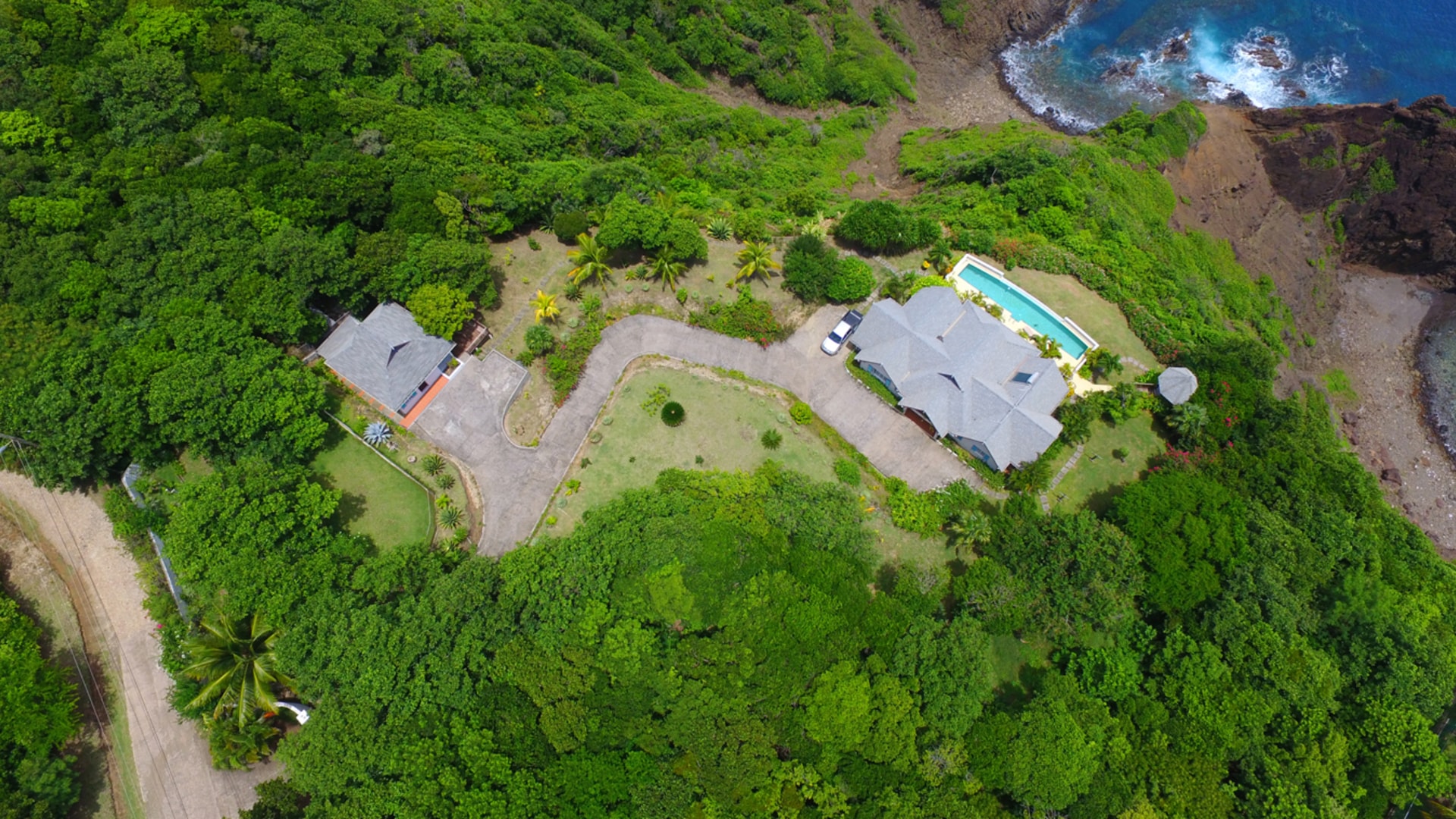 RUDDER ROCK VILLA cap estate1 Luxury Villa For Sale In Cap Estate st lucia RUDDER ROCK VILLA aerial view