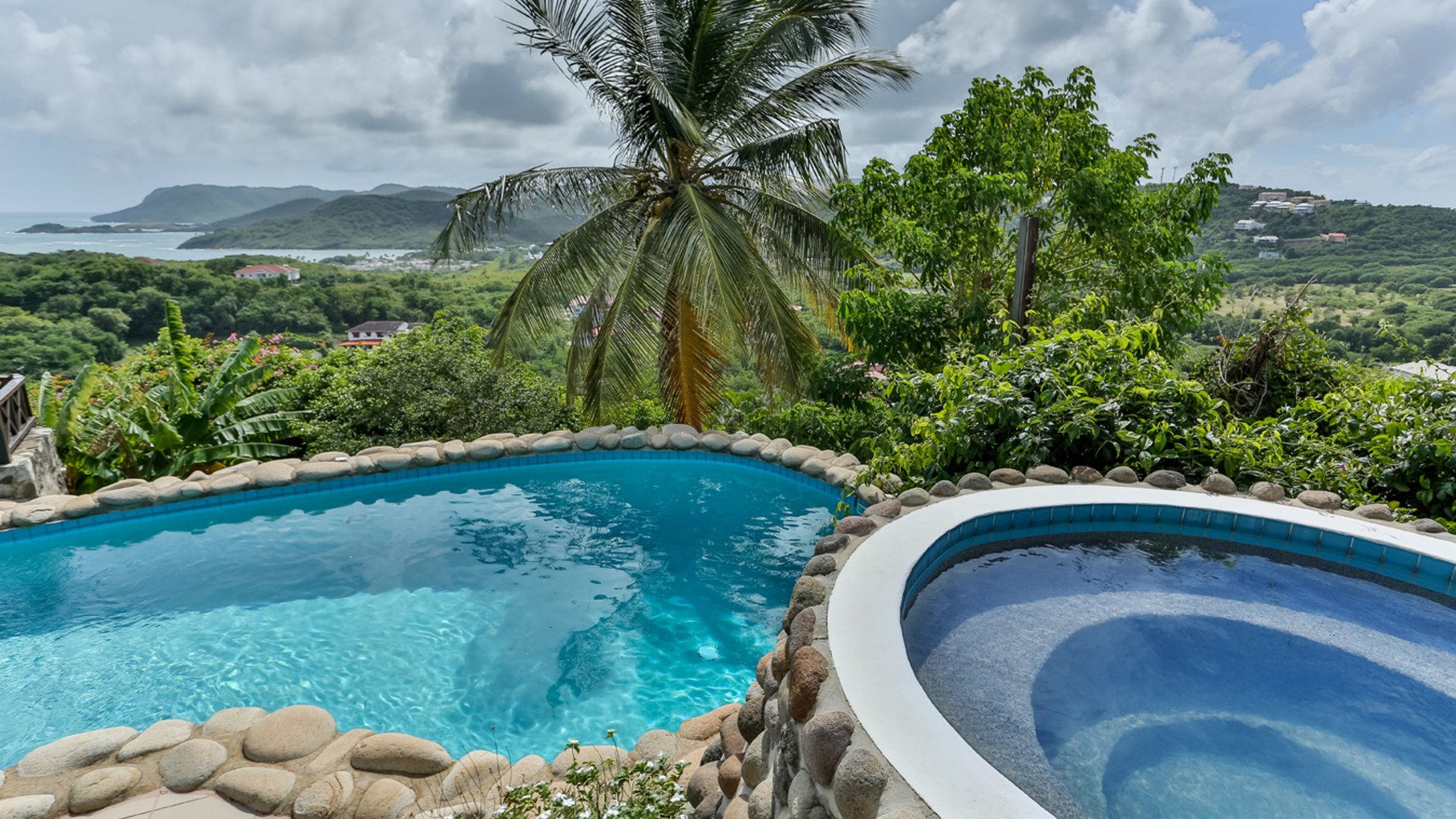 VILLA CADASSE & ORCHID COTTAGE2 House and Cottage For Sale Cap Estate st lucia 2 pools