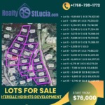 5 Lots For Sale At Herelle Heights Laborie Herelle Heights is a fully serviced land development located in Herelle Estate, Laborie.