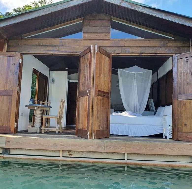 Mango Beach villa st lucia real estate marigot for sale dock cottage
