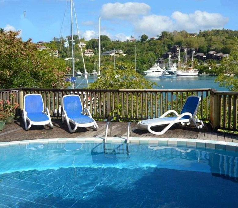 Mango Beach villa st lucia real estate marigot for sale pool view