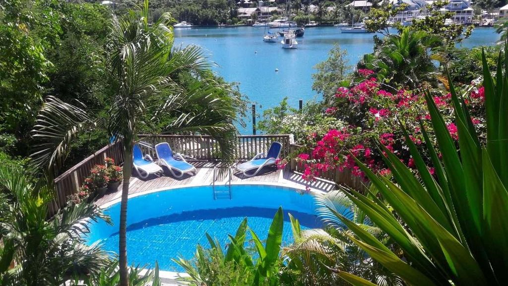 Mango Beach villa st lucia real estate marigot for sale pool and bay