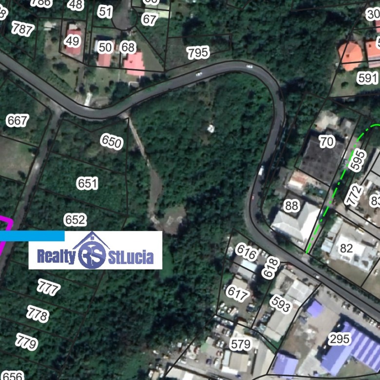 Land For Sale in Vieux Fort Black Bay aerial sire