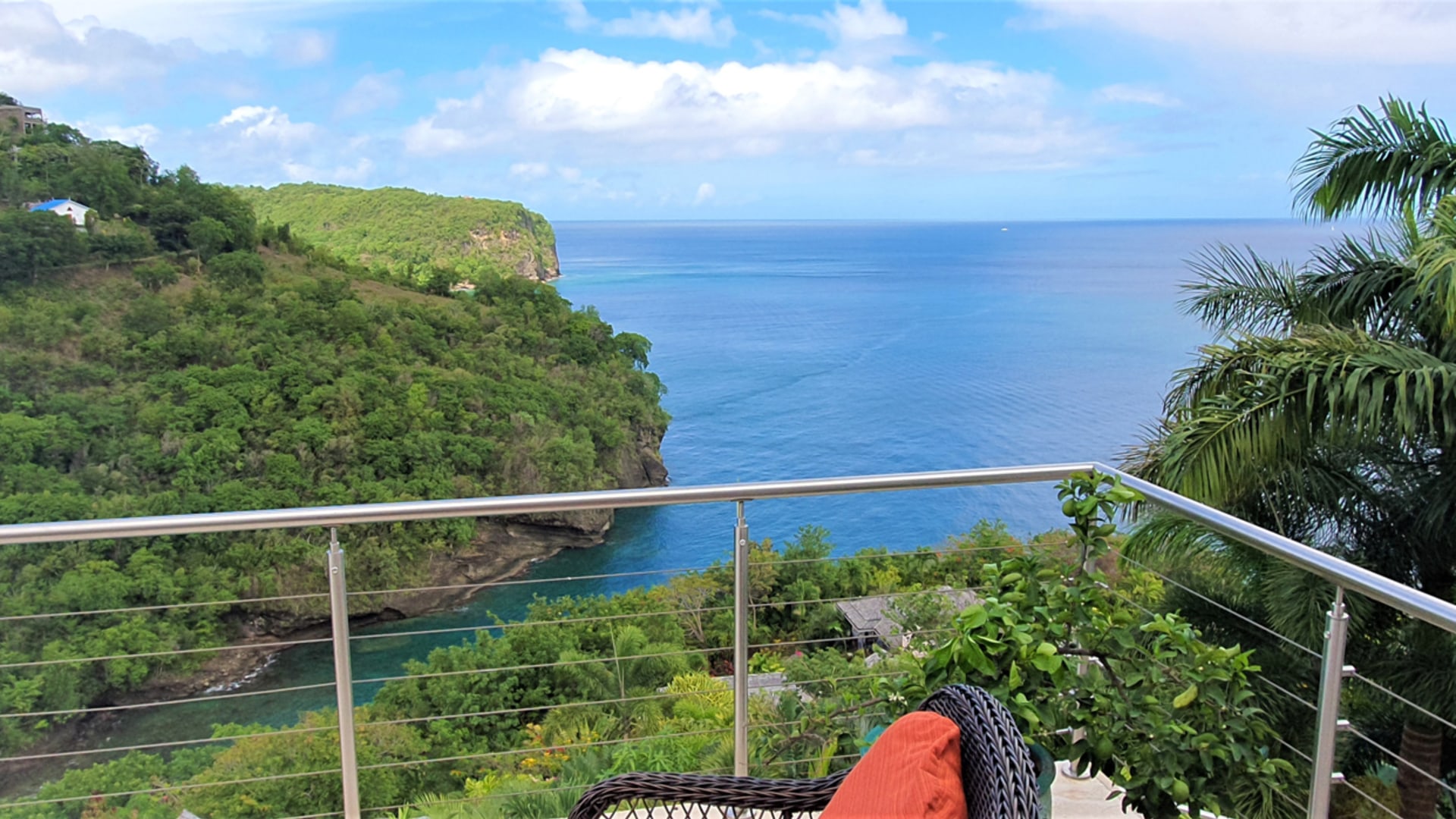 Luxury Home For Sale in Marigot Bay Villa Trou Roland st lucia real estate railing