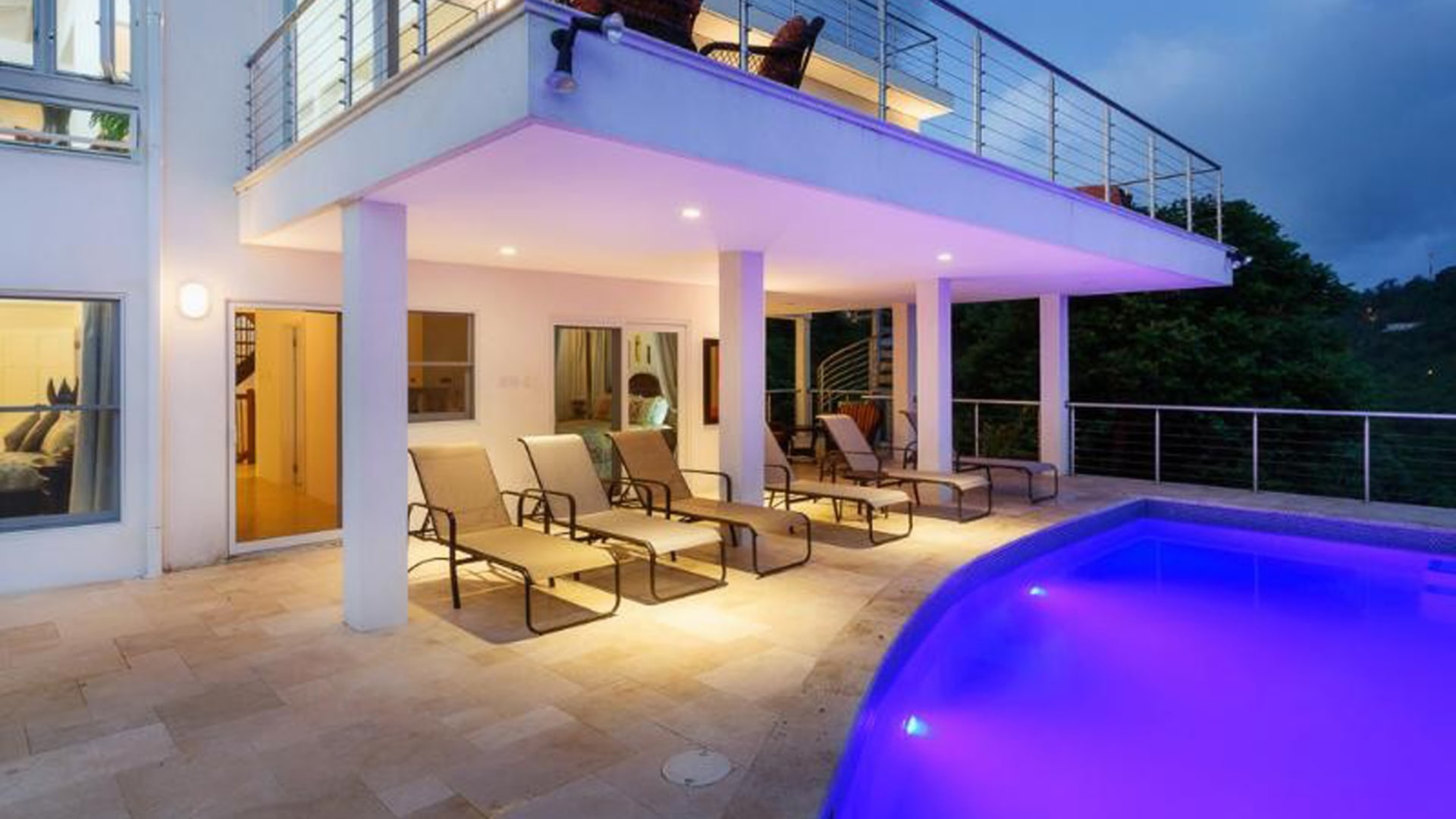 Luxury Home For Sale in Marigot Bay Villa Trou Roland st lucia real estate pool night