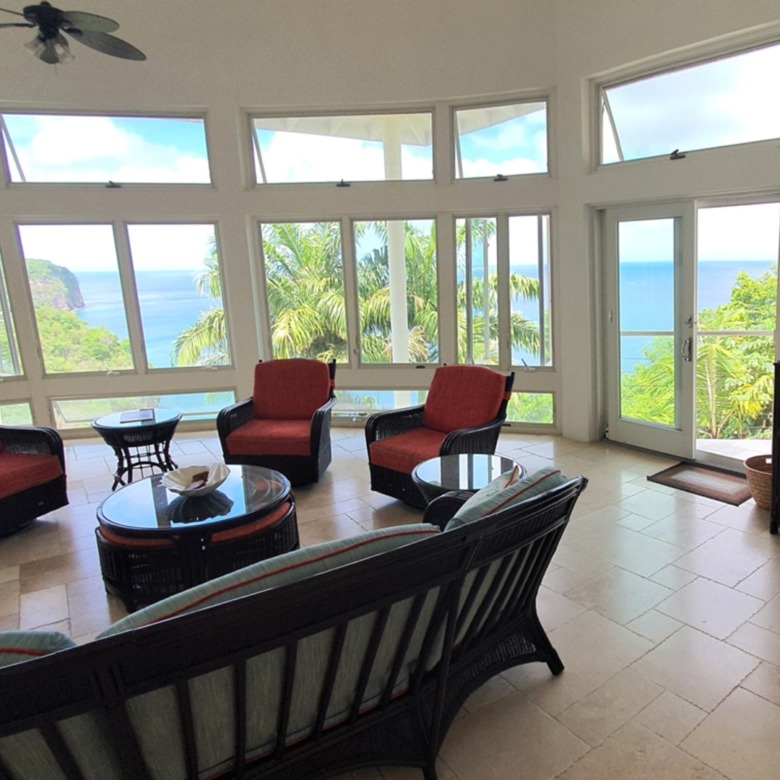 Luxury Home For Sale in Marigot Bay Villa Trou Roland st lucia real estate living area