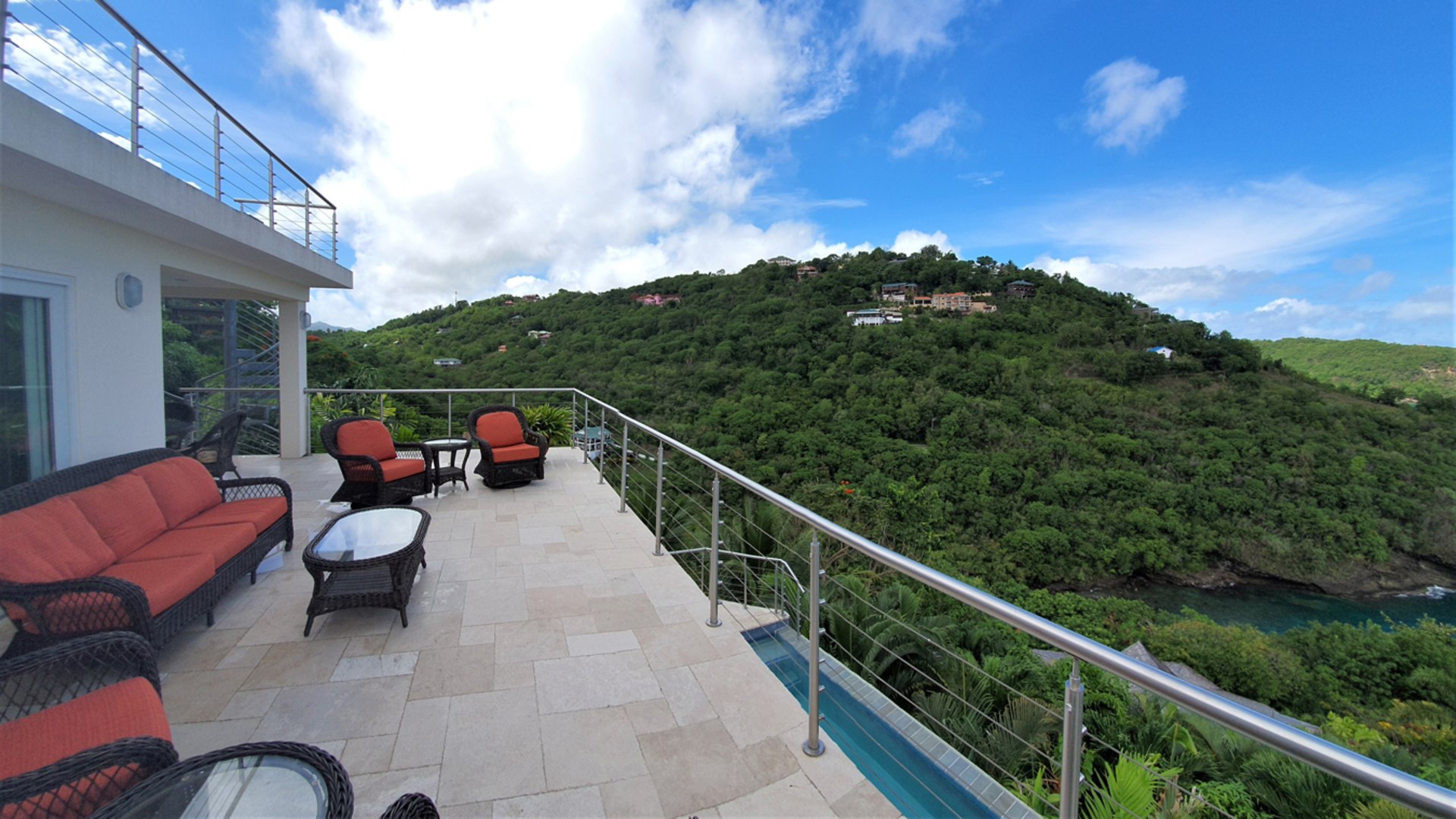 Luxury Home For Sale in Marigot Bay Villa Trou Roland st lucia real estate patio