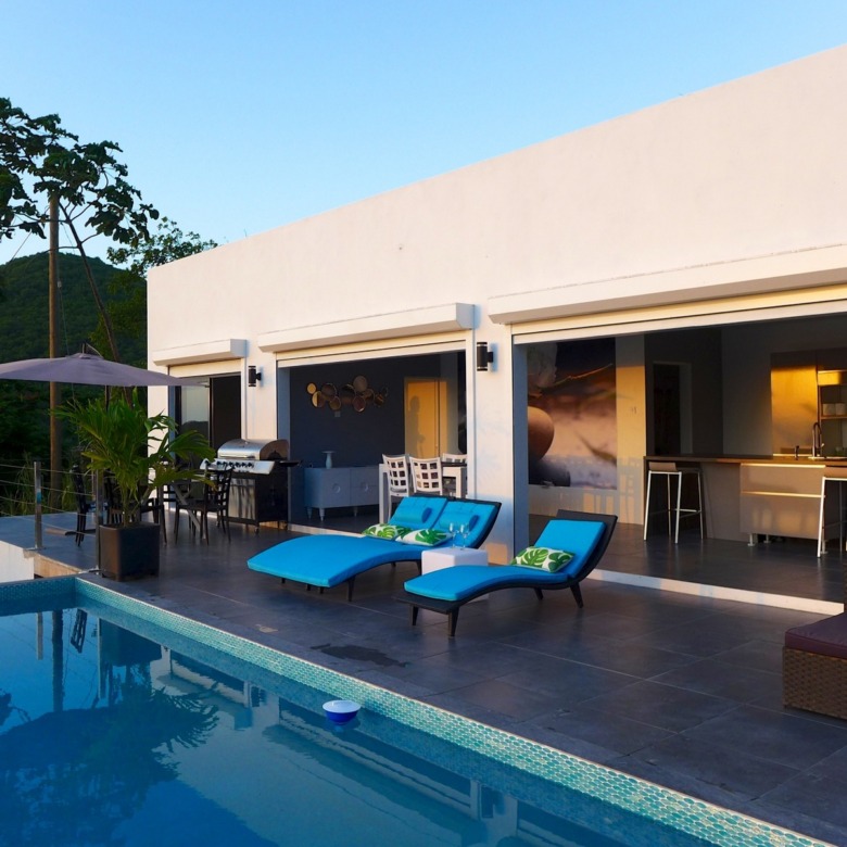villas for sale in St Lucia - Labrelotte Villa | 3 Bedroom pool area