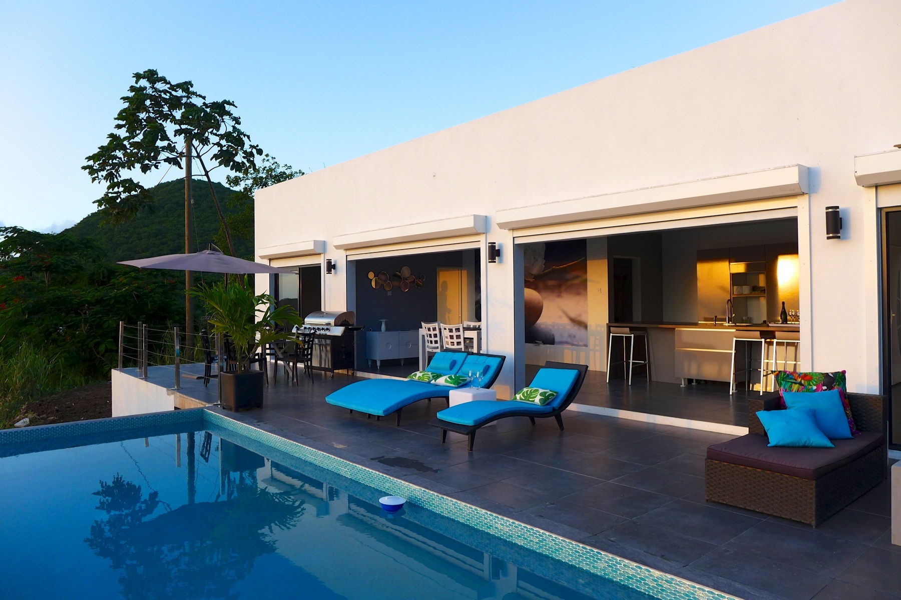 villas for sale in St Lucia - Labrelotte Villa | 3 Bedroom pool area