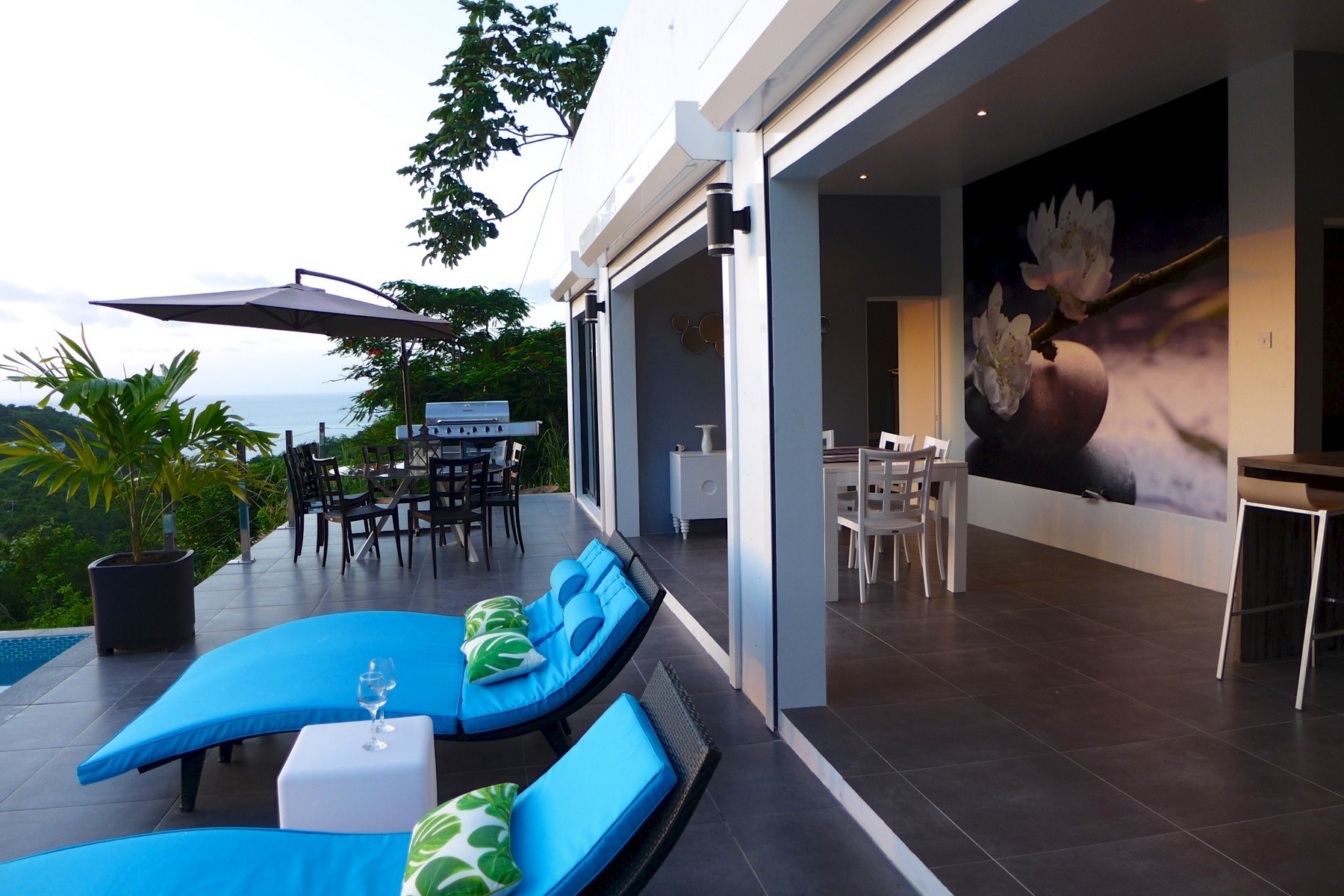 villas for sale in St Lucia - Labrelotte Villa | 3 Bedroom balcony