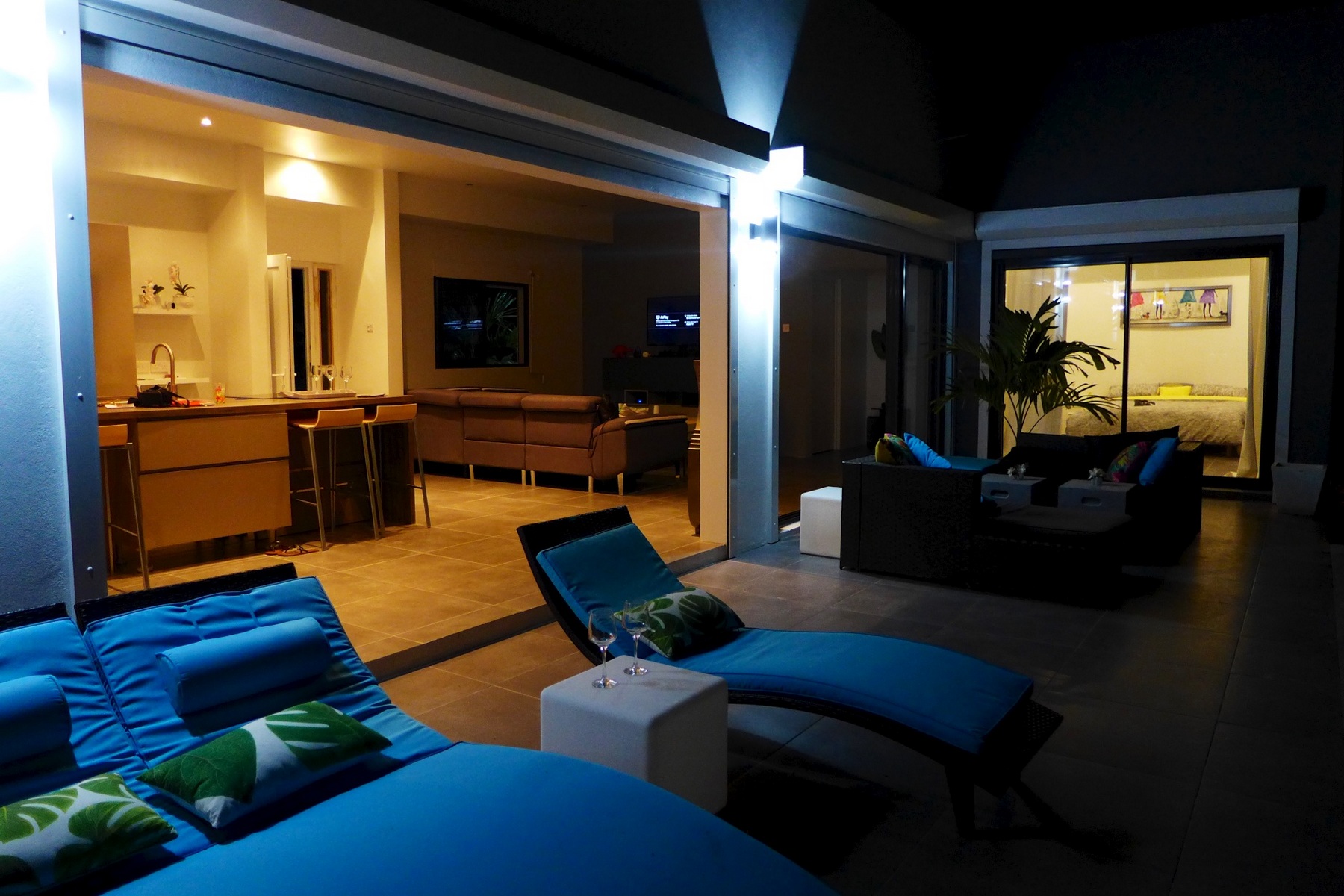 villas for sale in St Lucia - Labrelotte Villa | 3 Bedroom night time