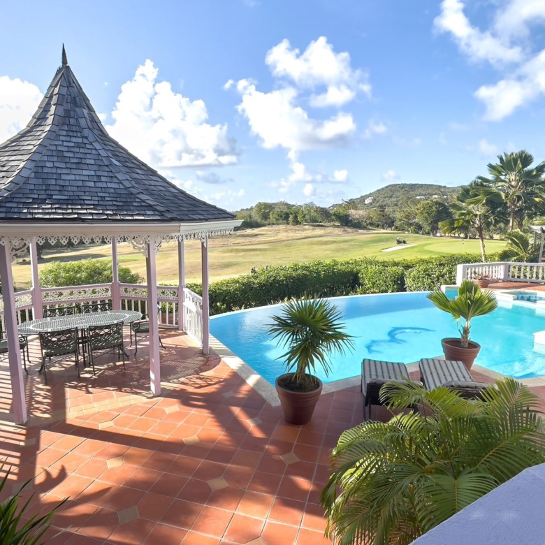 st lucia real estate golf ridge villa cap estate pool