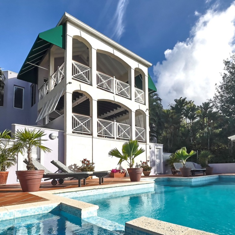 st lucia real estate golf ridge villa cap estate pool view