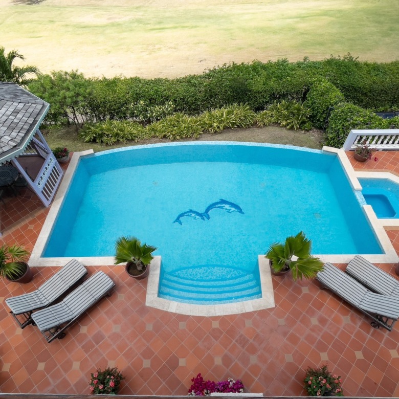 st lucia real estate golf ridge villa cap estate pool deck