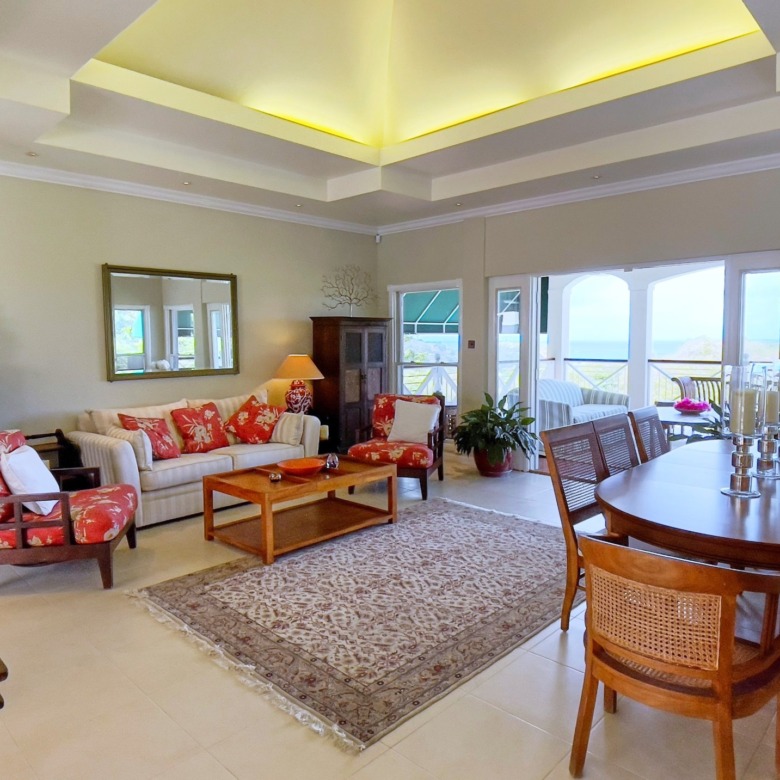 st lucia real estate golf ridge villa cap estate living and dinning