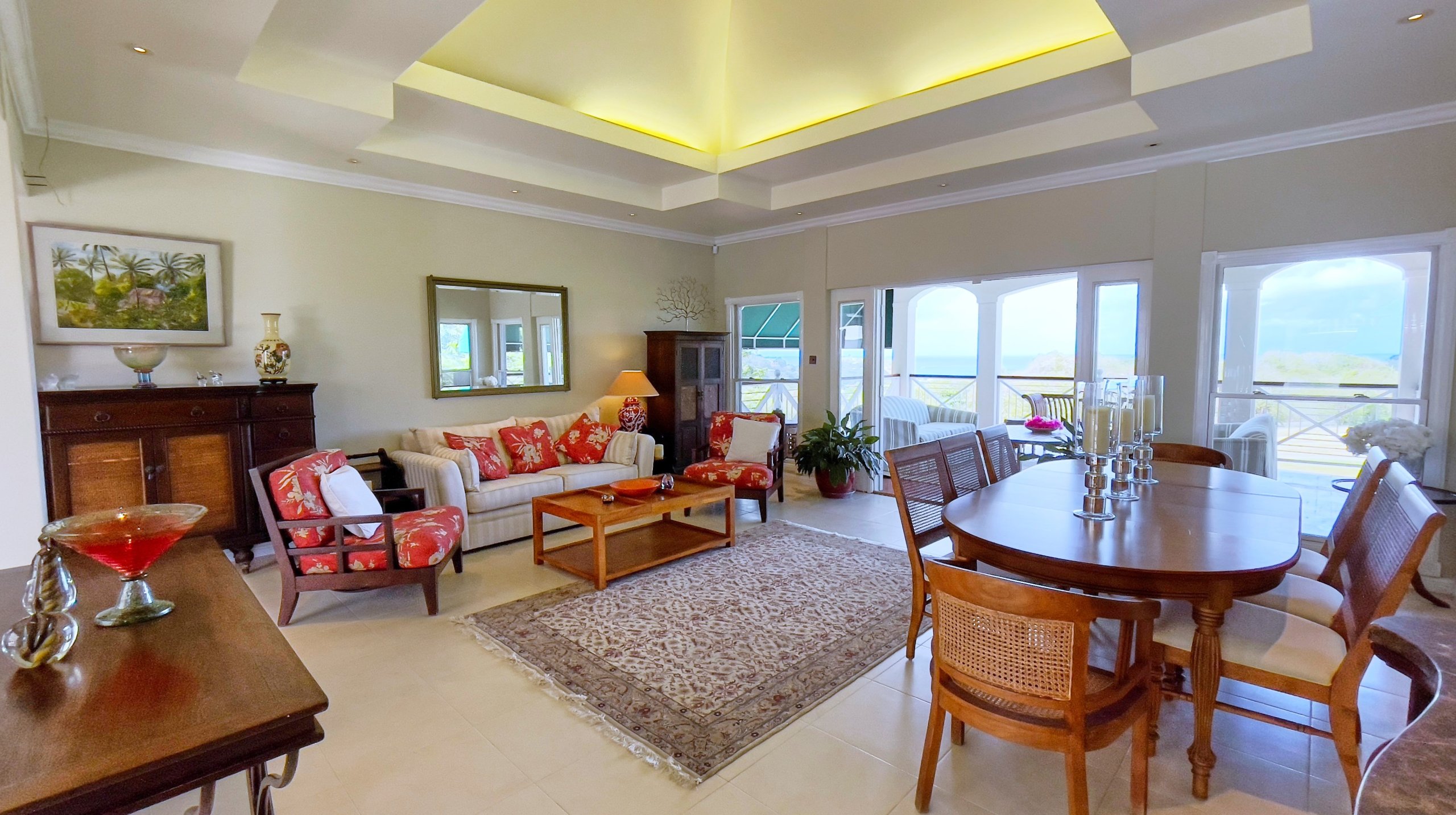 st lucia real estate golf ridge villa cap estate living and dinning