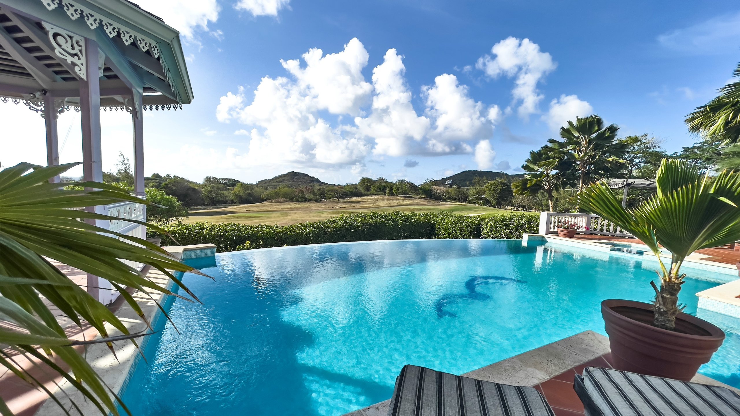 st lucia real estate golf ridge villa cap estate pool and golf view