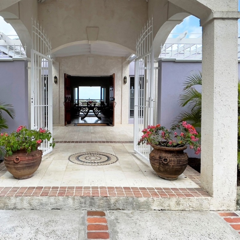 st lucia real estate golf ridge villa cap estate house entrace