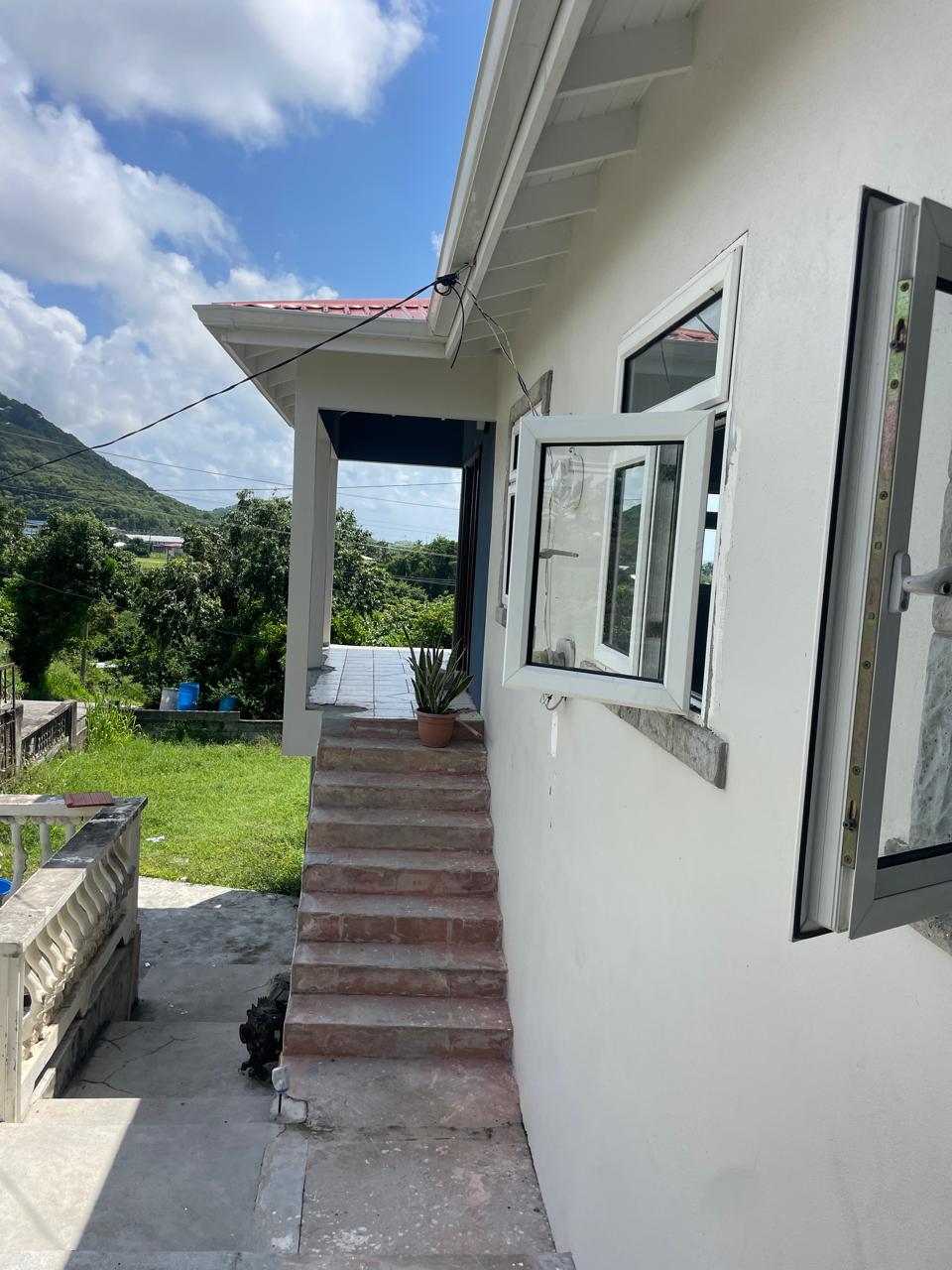 st lucia real estate : 4 Bed House For Sale In Vieux Fort main entrace