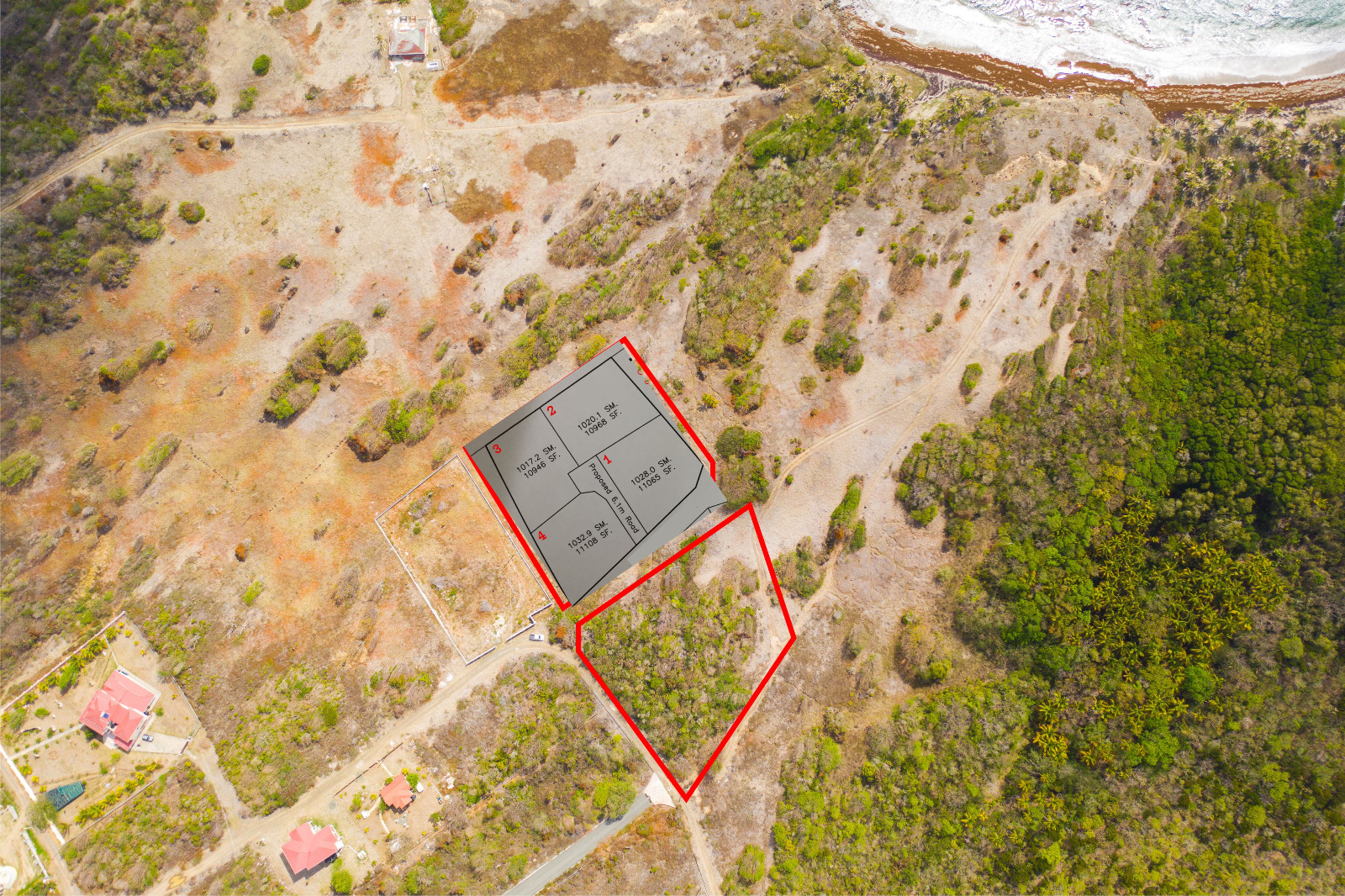 land for sale in canelles St lucia Micoud
