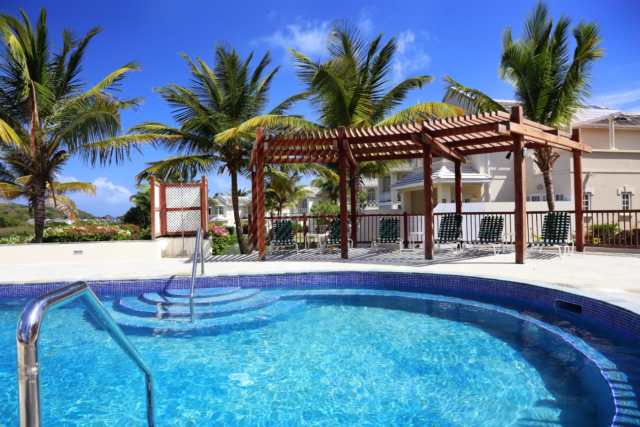 luxury St Lucia Real Estate - Villas on the Green #18 swimming pool