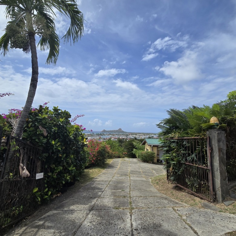 Oceanview Villa on 1.5 Acres in Bonne Terre, St. Lucia real estate driveway