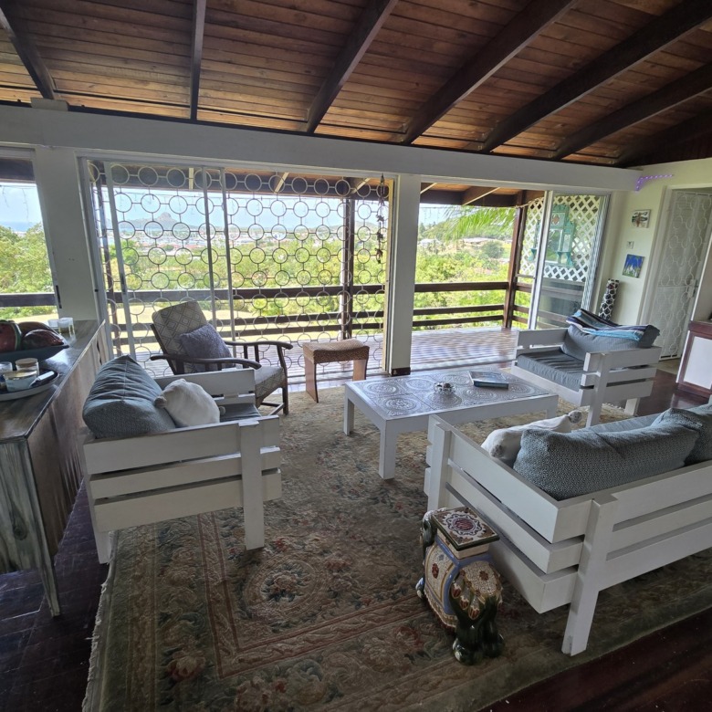 Oceanview Villa on 1.5 Acres in Bonne Terre, St. Lucia real estate sitting room