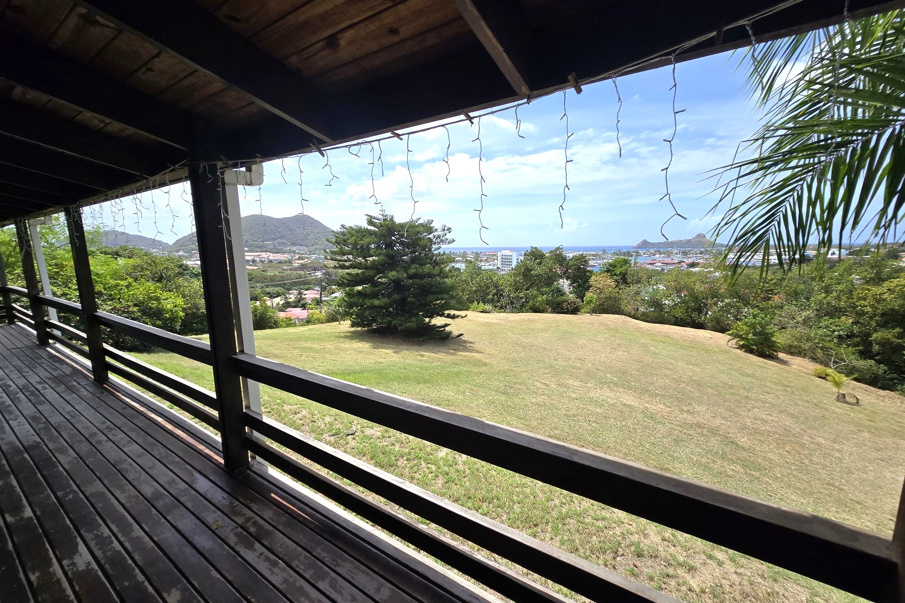 Oceanview Villa on 1.5 Acres in Bonne Terre, St. Lucia real estate lawn