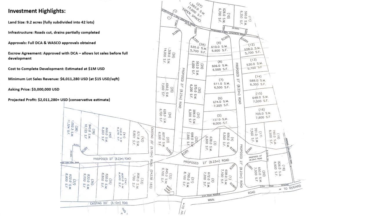 Development land Opportunity In Choiseul For Sale map