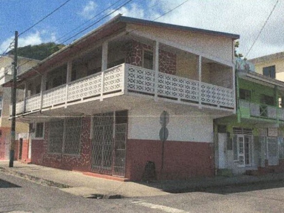 Prime Corner Lot with Commercial Building for sale in castries st lucia
