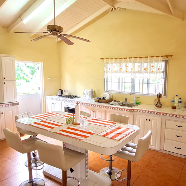villa for sale in Gros Islet St Lucia- Sunset View Villa table